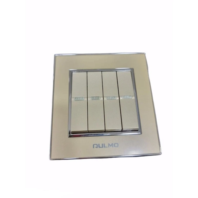 Выключатель с четырьмя кнопками Aulmo, золотистый