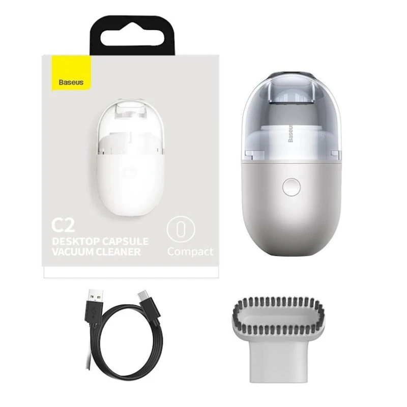 Simsiz əl tozsoranı Baseus C2 Desktop Capsule Vacuum Cleaner CRXCQC2-02 White Simsiz əl tozsoranı Baseus C2 Desktop Capsule Vacuum Cleaner CRXCQC2-02 White