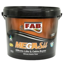 İç cəbhə boyası Fab boya Mega Sil, ağ, 25 kq
