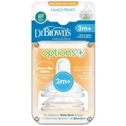 Силиконовая соска Dr Brown’s Options , с широким горлышком, 2 шт Силиконовая соска Dr Brown’s Options , с широким горлышком, 2 шт