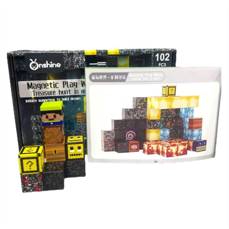 Магнитный конструктор Onshine Minecraft, 102 детали