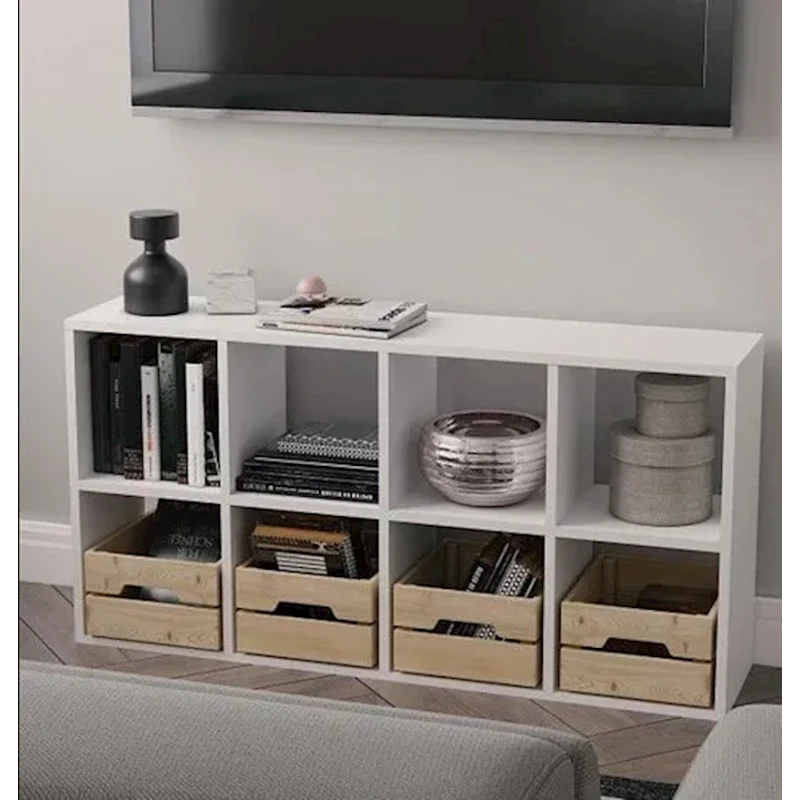 Стеллаж Mio Tesoro Мини 2.07.07.010.1, ЛДСП, белый, 58х25х115 см