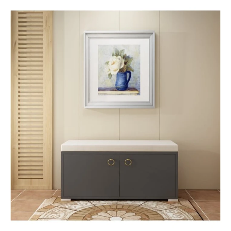 Тумба для обуви Art Mebel 56, ламинат, антрацит, 60х100х35 см