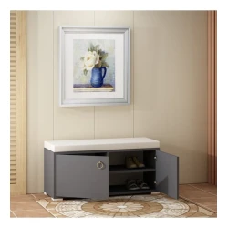 Тумба для обуви Art Mebel 56, ламинат, антрацит, 60х100х35 см Тумба для обуви Art Mebel 56, ламинат, антрацит, 60х100х35 см