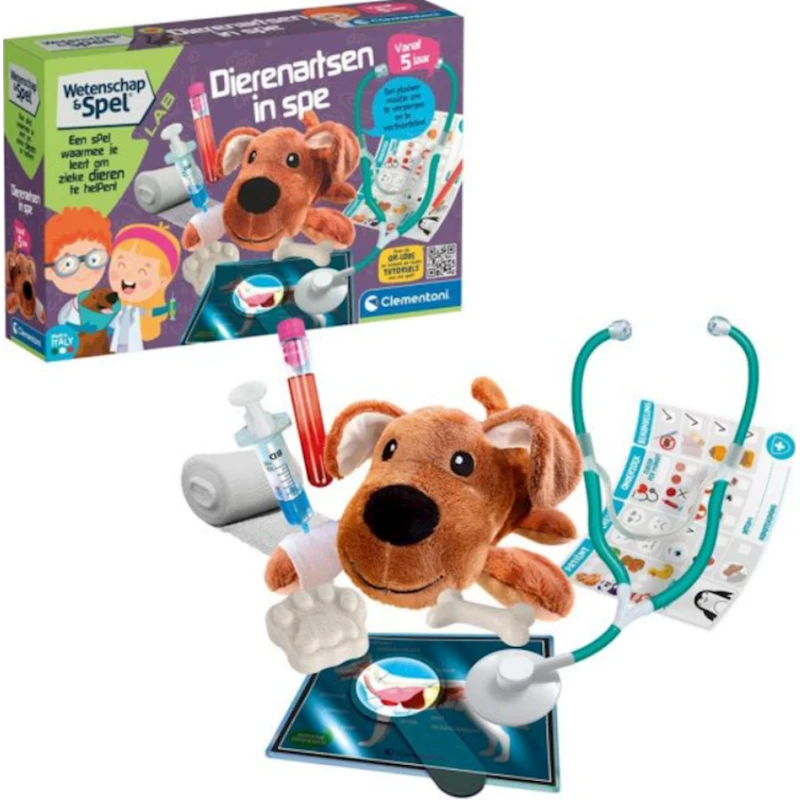 Играем в медика Clementoni S.O.S. Veterinary Kit Junior, 5+ лет Играем в медика Clementoni S.O.S. Veterinary Kit Junior, 5+ лет