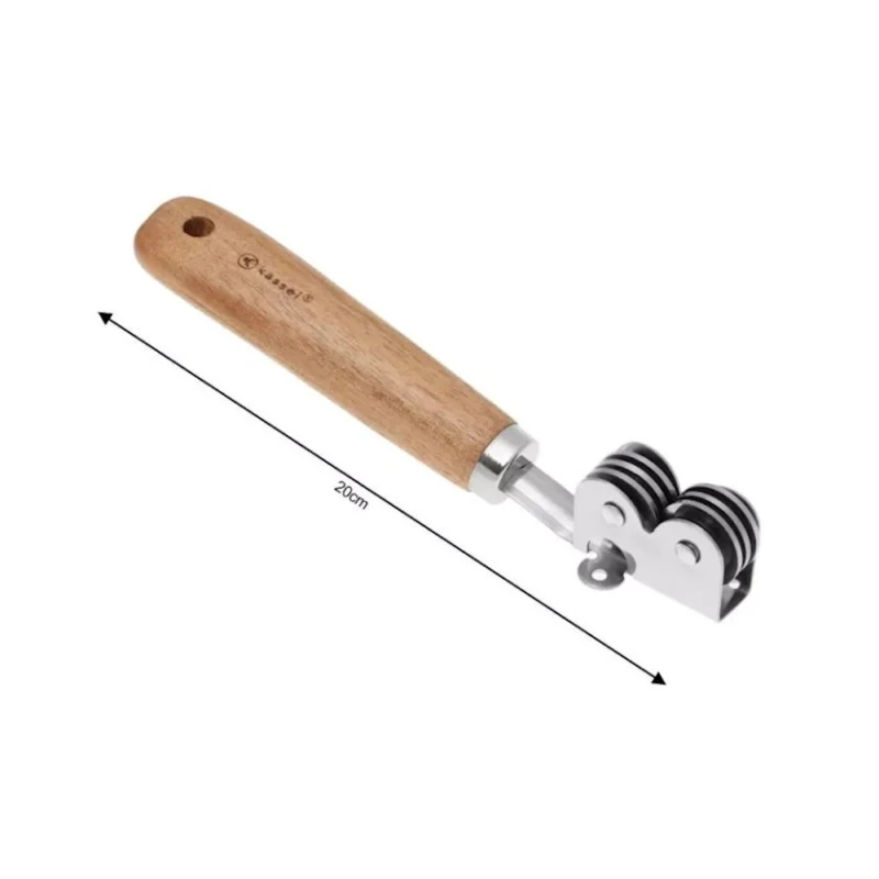 Набор кухонных принадлежностей Prajo Home, 5 шт, нержавеющая сталь/дерево, с петлей для подвешивания, серебристый/коричневый Набор кухонных принадлежностей Prajo Home, 5 шт, нержавеющая сталь/дерево, с петлей для подвешивания, серебристый/коричневый