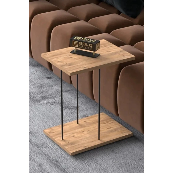 Журнальный стол Zigon Sehpa TY-02, ДСП/Металл, коричневый, 55x34x34 см Журнальный стол Zigon Sehpa TY-02, ДСП/Металл, коричневый, 55x34x34 см