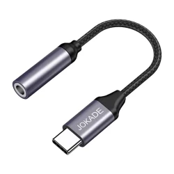 Переходник Jokade JC001 Type-C to Аудио 3.5 мм Black