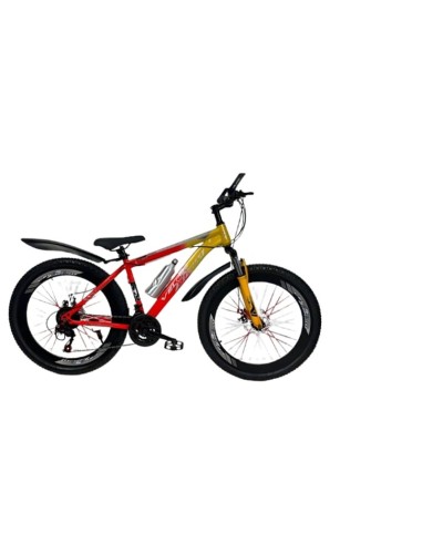 Dağ velosipedi Velostrim 4 qat, qırmızı/sarı, ölçü 24