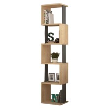 Stellaj Ev Plus 12115873, LDSP, antrasit/qəhvəyi, 161x30x35 sm
