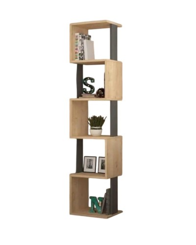 Stellaj Ev Plus 12115873, LDSP, antrasit/qəhvəyi, 161x30x35 sm