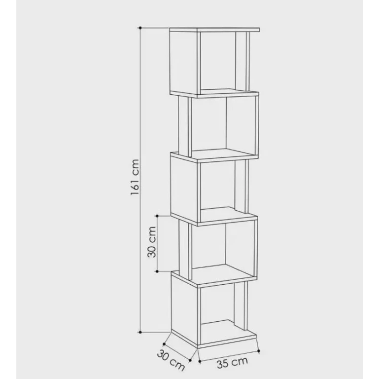 Стеллаж Ev Plus 12115873, ЛДСП, антрацит/коричневый, 161x30x35 см Стеллаж Ev Plus 12115873, ЛДСП, антрацит/коричневый, 161x30x35 см