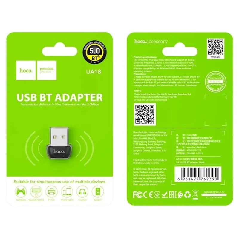 Bluetooth адаптер Hoco UA18 Bluetooth адаптер Hoco UA18