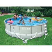Hovuz karkaslı Intex H26225588718FR, 366x122 sm, 10685 l, boz