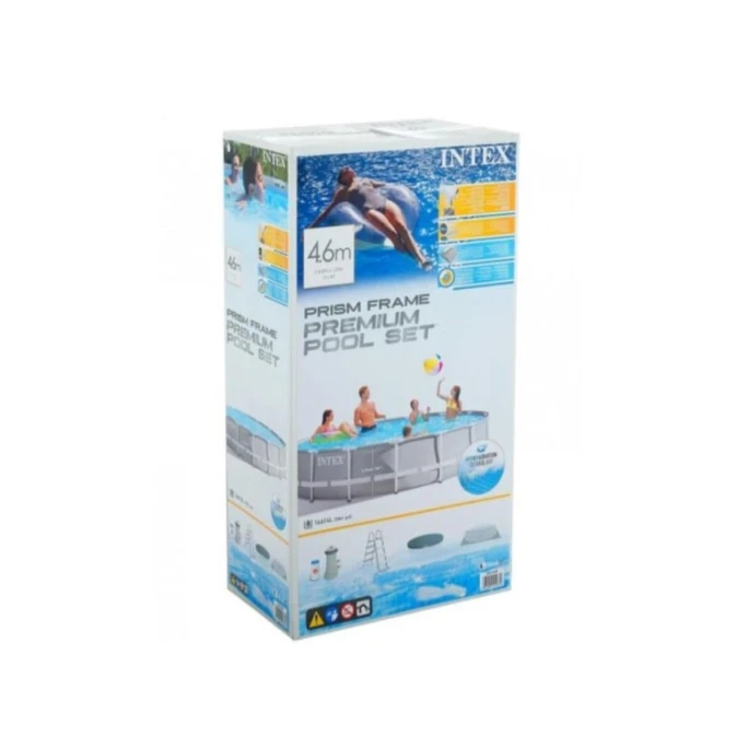 Бассейн каркасный Intex H26225588718FR, 366x122 см, 10685 л, серый Бассейн каркасный Intex H26225588718FR, 366x122 см, 10685 л, серый