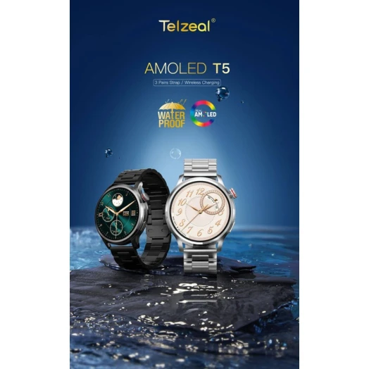 Ağıllı saat Telzeal T5 qara Ağıllı saat Telzeal T5 qara