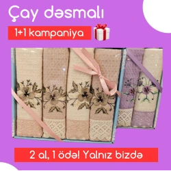 Dəsmal dəsti MiraNova 0061, 40x60 sm, pambıq, rəngbərəng, 4 əd (1+1 hədiyyə)