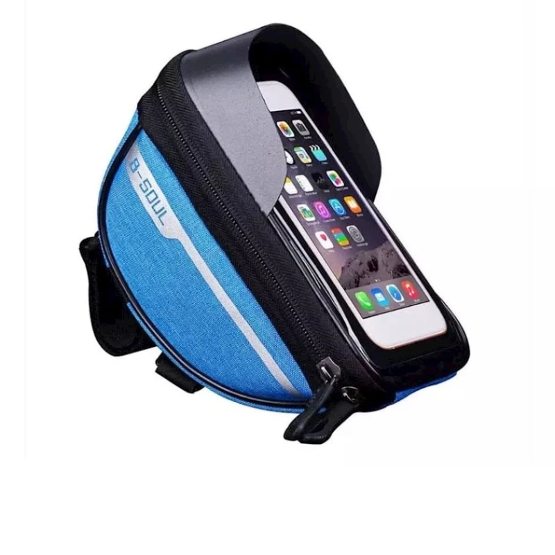 Велосумка с держателем для телефона B-Soul BS-0230, голубая