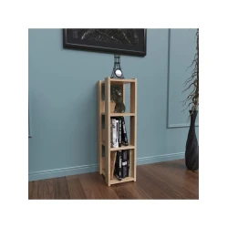 Стеллаж 3563_StellajGostSomona, 80x23x30 см, ЛДСП, бежевый