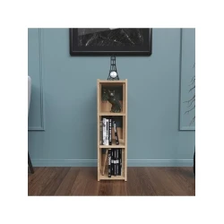 Стеллаж 3563_StellajGostSomona, 80x23x30 см, ЛДСП, бежевый