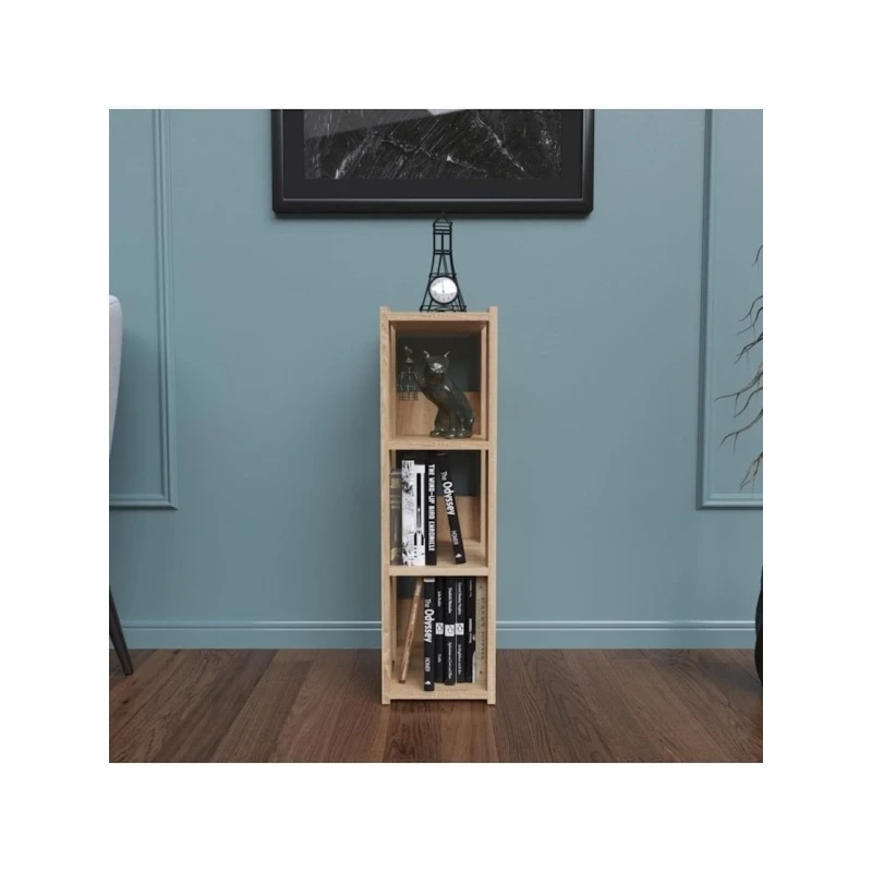 Стеллаж 3563_StellajGostSomona, 80x23x30 см, ЛДСП, бежевый