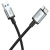 Кабель USB Hoco USB-A to Micro-B USB3.0, 0.5 м, черный