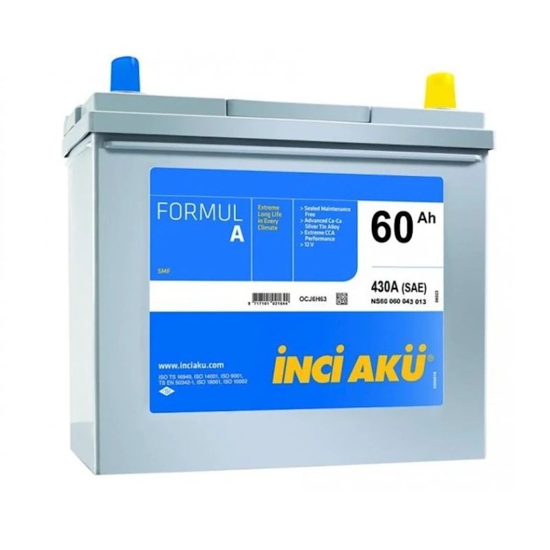 Аккумулятор автомобильный İnci Akü 60 Ah FormulA R+