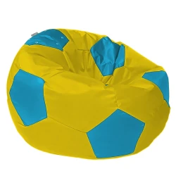 Пуфик DTOXL009, желтый/голубой, 95x95 см