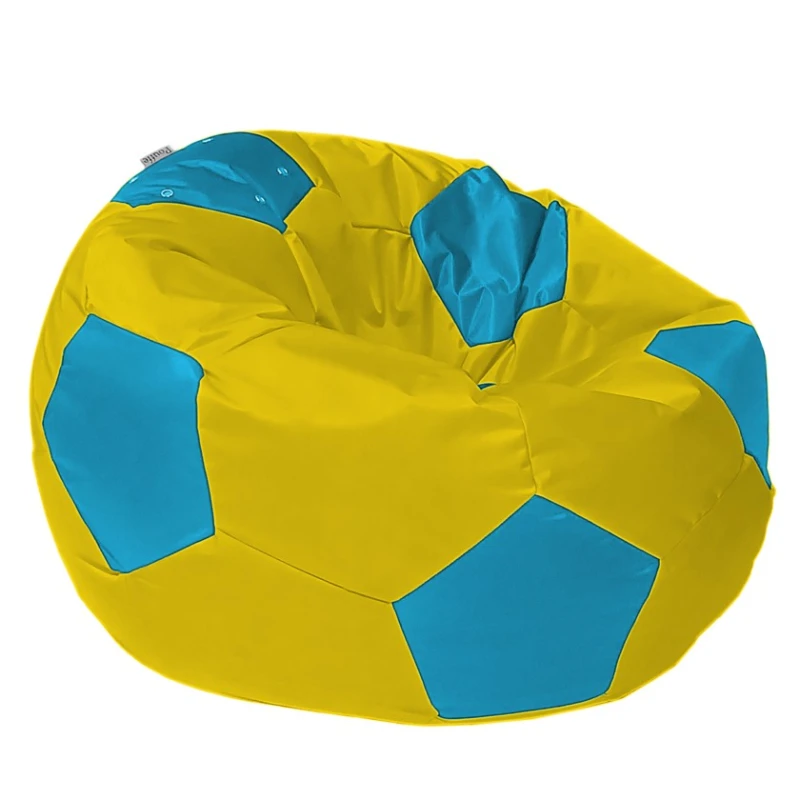 Пуфик DTOXL009, желтый/голубой, 95x95 см