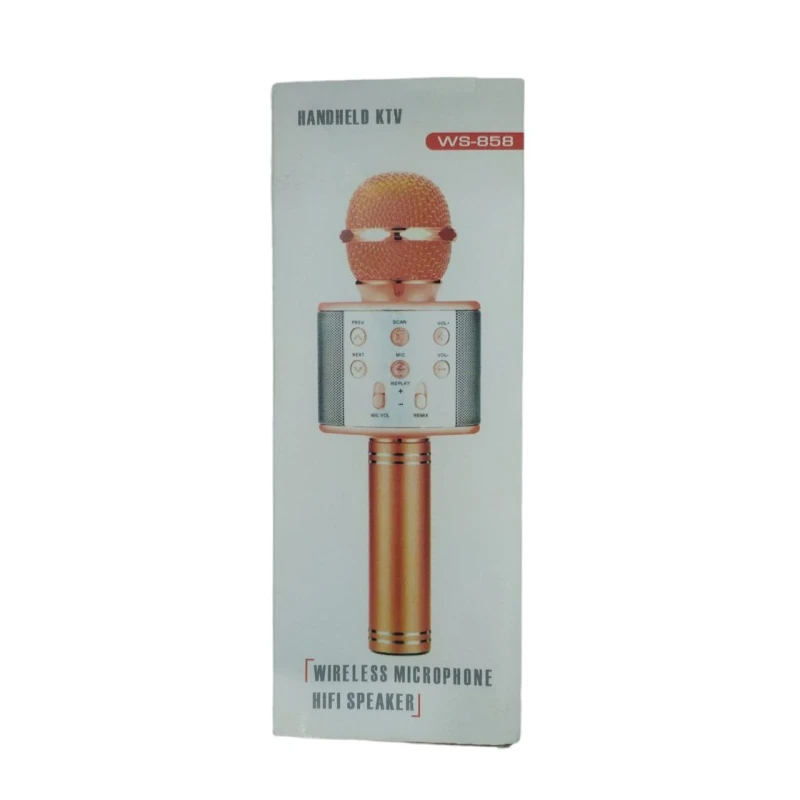 Беспроводной микрофон WS-858 Wireless Hifi Speaker Rose Gold Беспроводной микрофон WS-858 Wireless Hifi Speaker Rose Gold