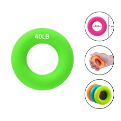 Кистевой эспандер Gymnic 1135 силикон, зеленый, 7 см, 40 LB, 18 кг