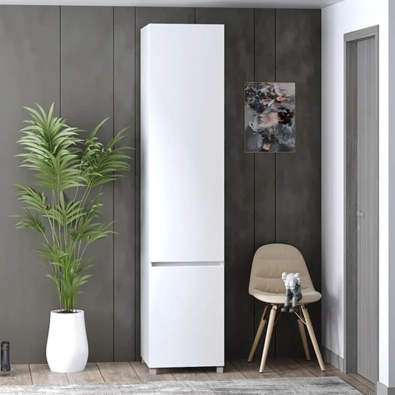 Шкаф ev_12116127, ламинат, белый, 50x45x200 см Шкаф ev_12116127, ламинат, белый, 50x45x200 см