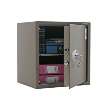 Ofis seyfi Aiko TM-46, açar ilə, qəhvəyi, 460x440x355 mm