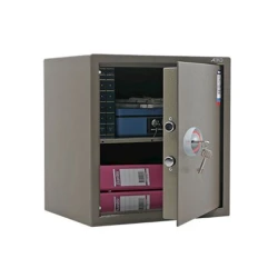 Офисный сейф Aiko TM-46, с ключом, коричневый, 460x440x355 мм