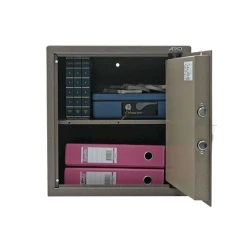 Офисный сейф Aiko TM-46, с ключом, коричневый, 460x440x355 мм