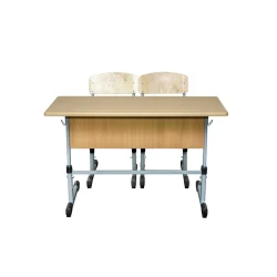 Комплект парта и два стула 3610001, регулируемая, серый/бежевый Комплект парта и два стула 3610001, регулируемая, серый/бежевый
