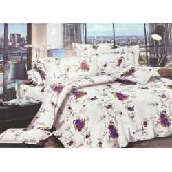 Комплект постельного белья MiraNova CTS-516, сатин, разноцветный, простыня 200х220 см, пододеяльник 200x220 см, наволочка 50x70 см (2 шт)