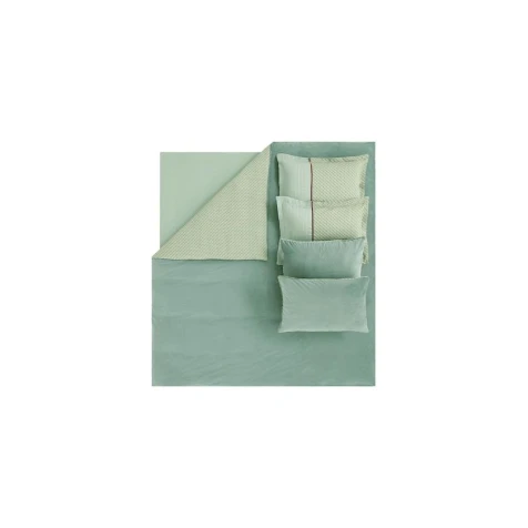 Комплект постельного белья Yataş CharMe Rowena, пододеяльник 200х220 см, простыня 240х260 см, наволочка 50х70 см (4 шт), двуспальный, хлопок/полиэстер, зеленый