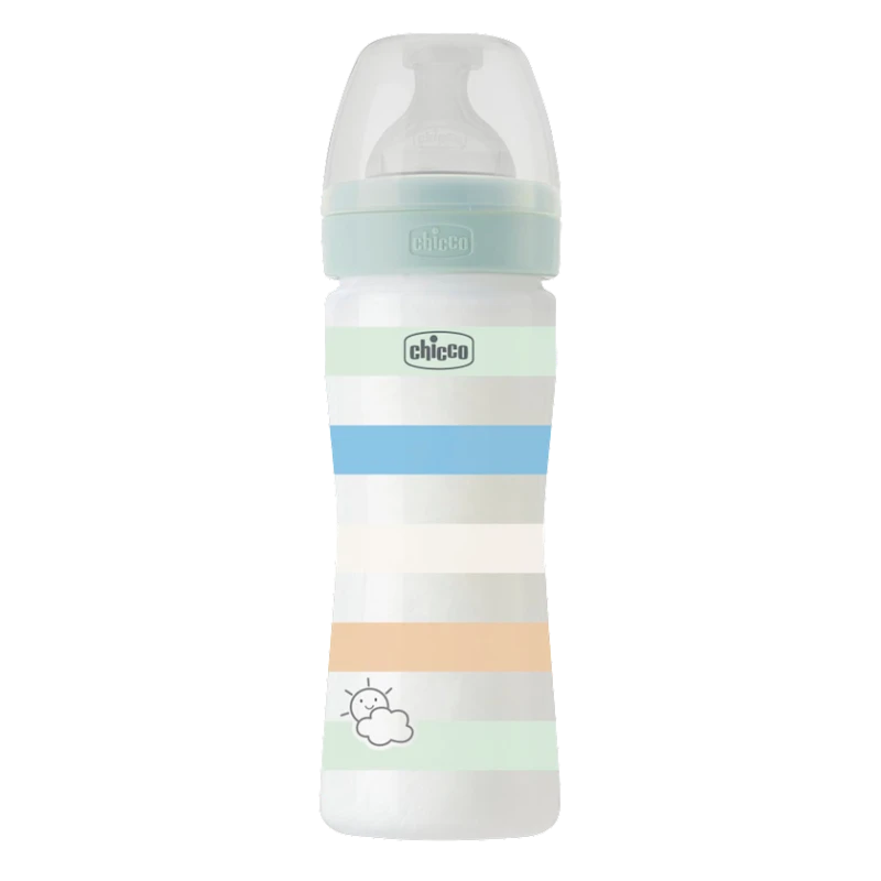 Бутылочка для кормления Chicco Well-Being, пластик, зеленый, 250 мл Бутылочка для кормления Chicco Well-Being, пластик, зеленый, 250 мл