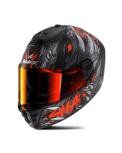 Motosikl dəbilqəsi Shark Spartan RS Shaytan HE8115EKRAM, ölçü M, qara/qırmızı