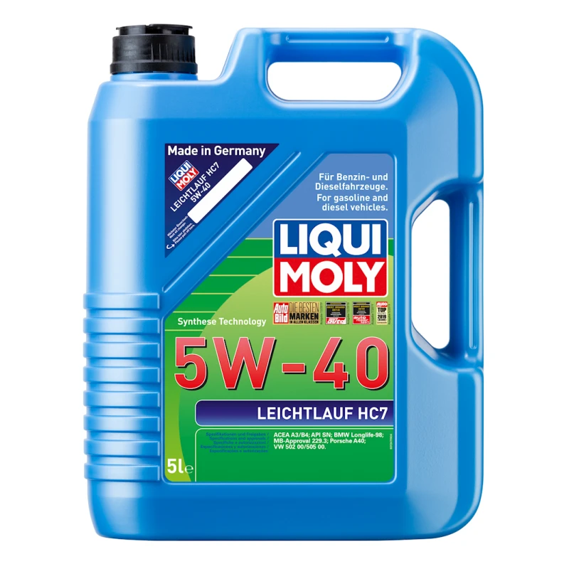 Моторное масло Liqui Moly Leichtlauf HC7 5W-40, 5 л Моторное масло Liqui Moly Leichtlauf HC7 5W-40, 5 л