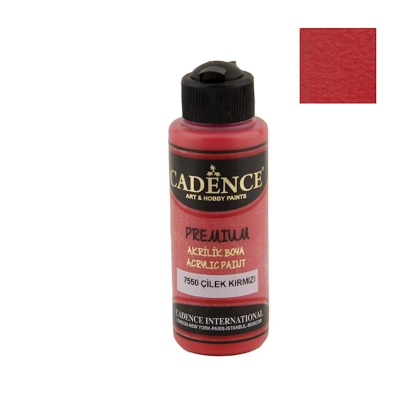 Акриловая краска Cadence Premium Acrylic Paint 7550 Strawberry, 120 мл Акриловая краска Cadence Premium Acrylic Paint 7550 Strawberry, 120 мл