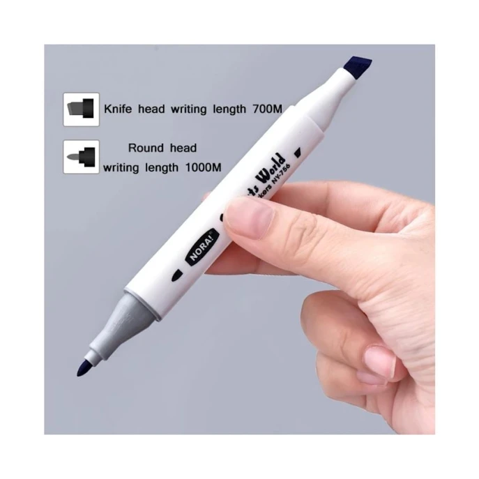 İkitərəfli marker dəsti Nora NY-756, 36 rəng