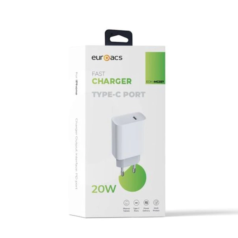 Сетевое зарядное устройство Euroacs PD 20W EU-MG357 Сетевое зарядное устройство Euroacs PD 20W EU-MG357