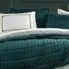 Комплект постельного белья Yataş Rena, пододеяльник 200x220 см, простыня 260x240 см, 4 наволочки 50x70 см, покрывало 230x240, хлопок, двуспальное, зеленый