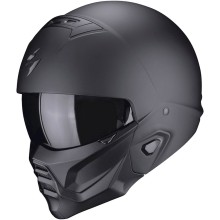 Motosiklet dəbilqəsi Scorpion EXO-Combat II Miles Matt Black-Silver, ölçü L, qara