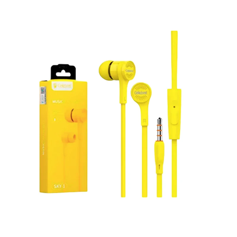Проводные наушники Celebrat SKY-1 Yellow