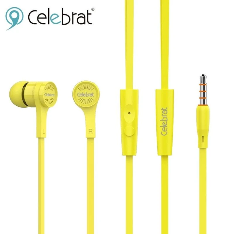 Проводные наушники Celebrat SKY-1 Yellow