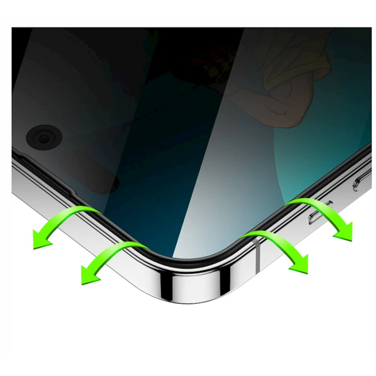 Qoruyucu şüşə Green Lion 3D Silicone Privacy Glass Screen Protector Apple iPhone 14 Pro Max