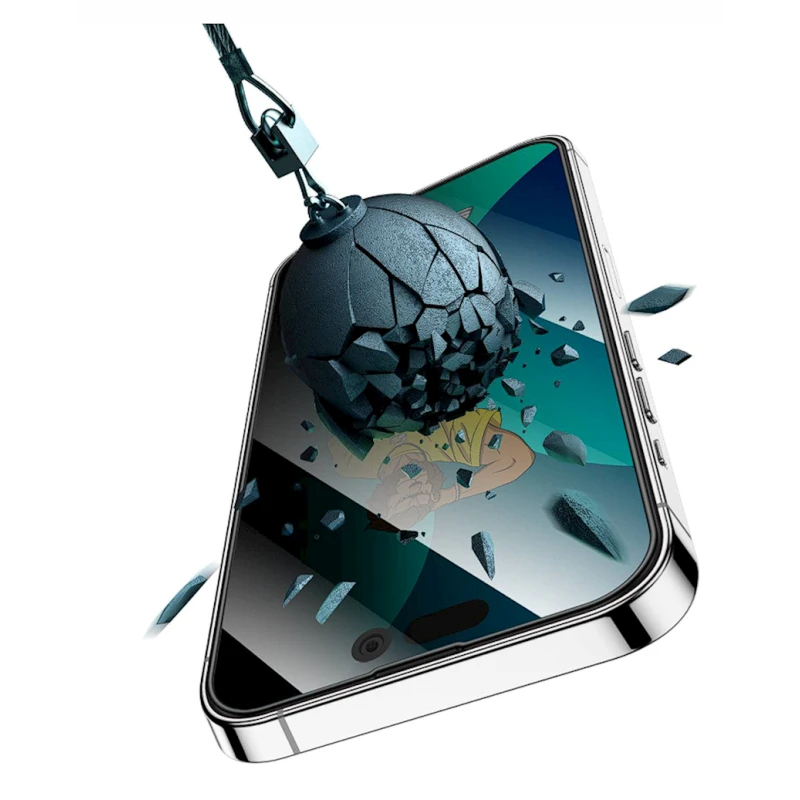 Qoruyucu şüşə Green Lion 3D Silicone Privacy Glass Screen Protector Apple iPhone 14 Pro Max